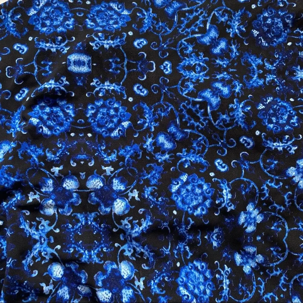 Nanette Lepore Wide Legged Floral Jumpsuit Soft Flexible 1/2 zip sz 2 - Picture 8 of 8